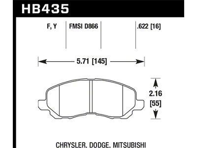 Hawk Performance 00-05 Eclipse GT HPS Street Front Brake Pads - HB435F.622