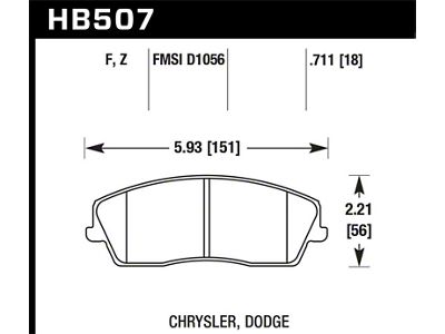 Hawk Performance 09-10 Dodge Challenger SE/06-10 Charger SE/05-10 Chrysler 300 HPS - HB507F.711