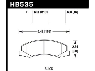 Hawk Performance HPS Street Brake Pads - HB535F.638