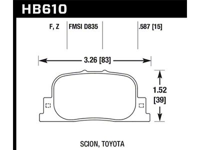 Hawk Performance 05-09 Scion tC / 00-01 Lexus ES300 HPS Street Rear Brake Pads