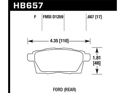 Hawk Performance 07-10 Ford Edge / Lincoln MKX / Mazda CX-7/CX-9 - HB657F.667