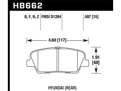 Hawk Performance 10 Hyundai Genesis Coupe w/o Brembo Breaks HPS Street - HB662F.587