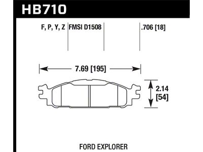 Hawk Performance 11-13 Ford Explorer/12-13 Taurus SHO / 12-13 Lincoln MKS/MKT - HB710F.706