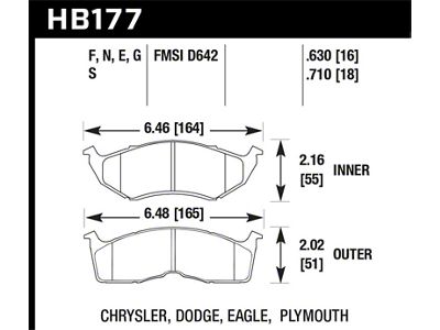 Hawk Performance HPS Street Brake Pads - HB177F.710