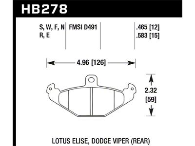 Hawk Performance HPS Street Brake Pads - HB278F.583