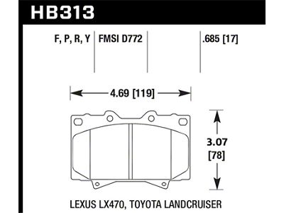 Hawk Performance HPS Street Brake Pads - HB313F.685