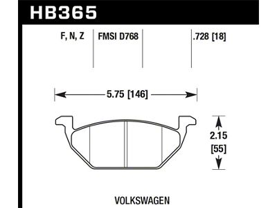 Hawk Performance HPS Street Brake Pads - HB365F.728