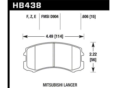 Hawk Performance HPS Street Brake Pads - HB438F.606