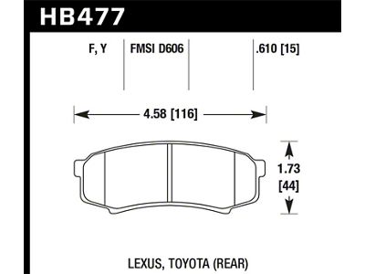 Hawk Performance HPS Street Brake Pads - HB477F.610