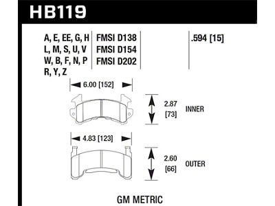 Hawk Performance 82-02 Chevrolet S10 / 83-94 Chevrolet S10 Blazer HT-10 - HB119S.594