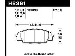 Hawk Performance 02-06 Acura RSX / 06-11 Honda Si / 00-09 - HB361S.622