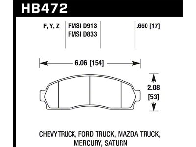 Hawk Performance LTS Street Brake Pads - HB472Y.650