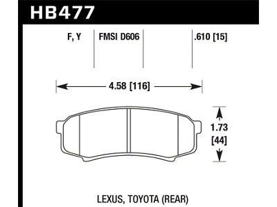 Hawk Performance LTS Street Brake Pads - HB477Y.610