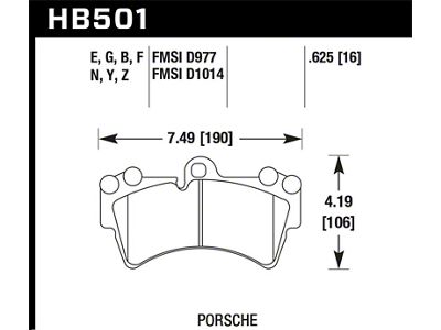 Hawk Performance LTS Street Brake Pads - HB501Y.625