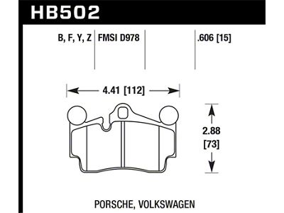 Hawk Performance LTS Street Brake Pads - HB502Y.606