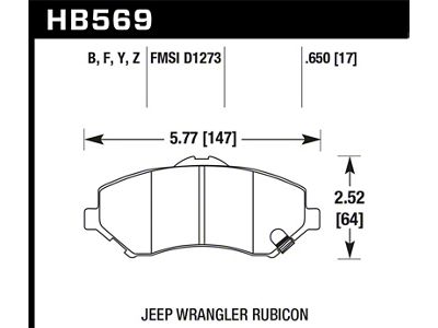 Hawk Performance LTS Street Brake Pads - HB569Y.650