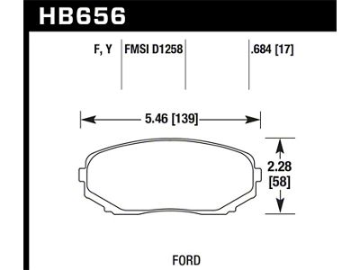 Hawk Performance 07-15 Ford Edge / 07-15 Lincoln MKX / 07-17 Mazda CX-9 LTS Street Front Brake Pads