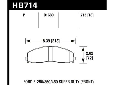 Hawk Performance 15-17 Ford F-250/350 LTS Street Front Brake Pads - HB714Y.715
