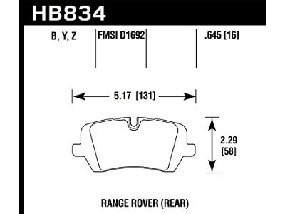 Hawk Performance 13-16 Land Rover Range Rover / 14-16 Land Rover - HB834Y.645