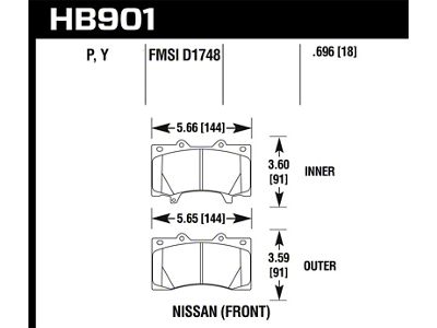 Hawk Performance 11-13 Infiniti QX56 / 14-17 Infiniti QX80 LTS Street - HB902Y.587