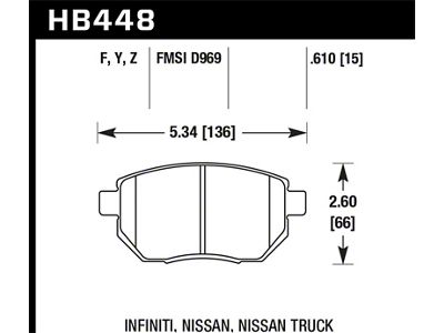 Hawk Performance LTS Street Brake Pads - HB448Y.610
