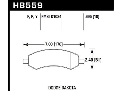 Hawk Performance LTS Street Brake Pads - HB559Y.695