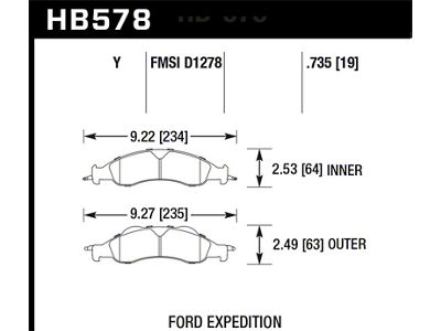 Hawk Performance LTS Street Brake Pads - HB578Y.735