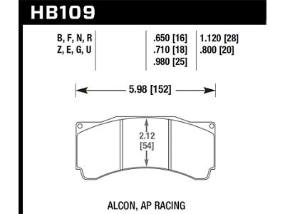 Hawk Performance Fitment DTC-30 Motorsports Brake Pads - HB109W.710