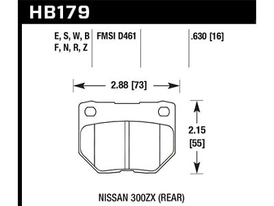 Hawk Performance 06-07 WRX DTC-30 Rear Race Pads - HB179W.630