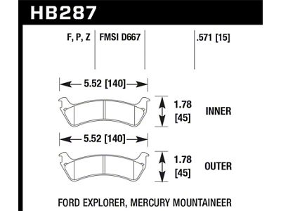 Hawk Performance Ceramic Street Brake Pads - HB287Z.571