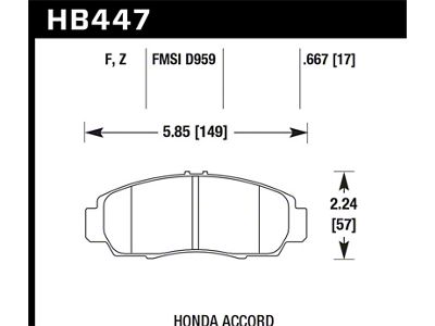 Hawk Performance Ceramic Street Brake Pads - HB447Z.667