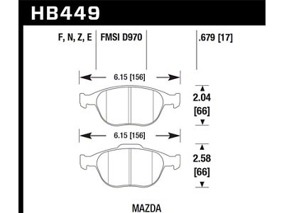Hawk Performance Ceramic Street Brake Pads - HB449Z.679