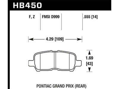Hawk Performance Ceramic Street Brake Pads - HB450Z.555