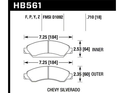 Hawk Performance Ceramic Street Brake Pads - HB561Z.710