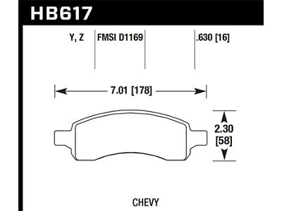 Hawk Performance Ceramic Street Brake Pads - HB617Z.630
