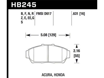 Hawk Performance ER-1 Motorsport Brake Pads - HB245D.631