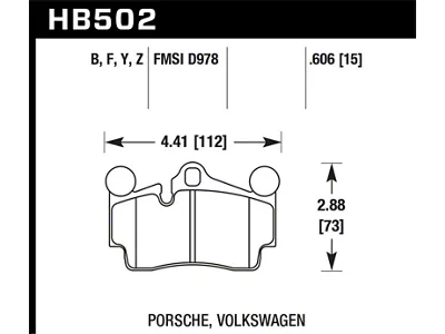 Hawk Performance HPS Street Rear Brake Pads - HB502F.606