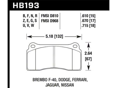 Hawk Performance Rotora FC4 DTC-60 Race Brake Pads - HB193G.610