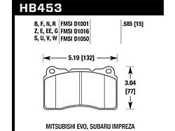 Hawk Performance Street 5.0 Front Brake Pad (03-06 Evo)