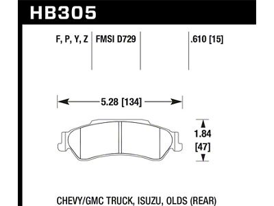 Hawk Performance Super Duty Street Brake Pads - HB334P.705