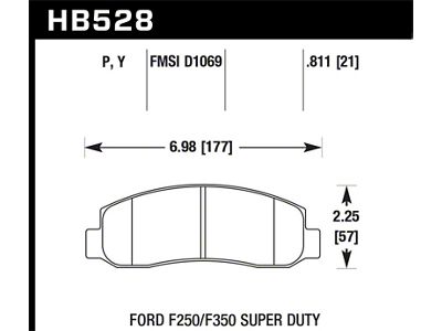 Hawk Performance 05-11 Ford F250/F350 / 2011 Ford F550 SuperDuty Street - HB528P.811