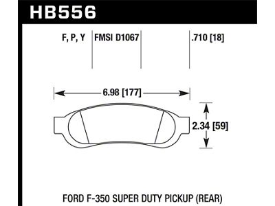 Hawk Performance Super Duty Street Brake Pads - HB556P.710