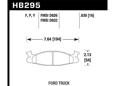 Hawk Performance Super Duty Street Brake Pads - HB295P.630