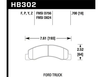 Hawk Performance Super Duty Street Brake Pads - HB302P.700