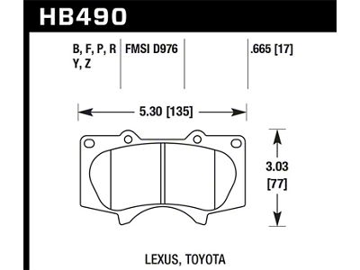 Hawk Performance Super Duty Street Brake Pads - HB490P.665