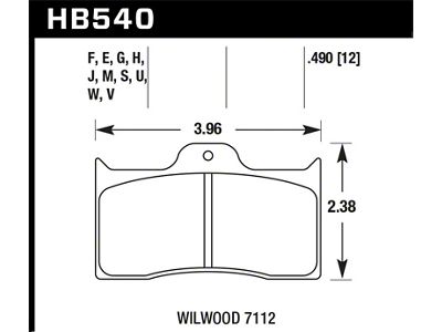 Hawk Performance 7112 ER-1 Motorsports Brake Pad Set - HB540D.490