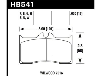 Hawk Performance Wilwood DTC-70 Brake Pads - HB541U.630