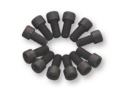 Mr. Gasket Header Bolt Set; Black Oxide Finish; 3/8 in. Dia.; 3/4 in. Length; Allen Head; - 916