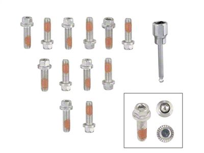 Mr. Gasket Locking Header Bolts; 12 pc.; - 2235G