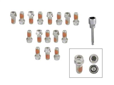Mr. Gasket Locking Header Bolts; 16 pc.; - 2231G